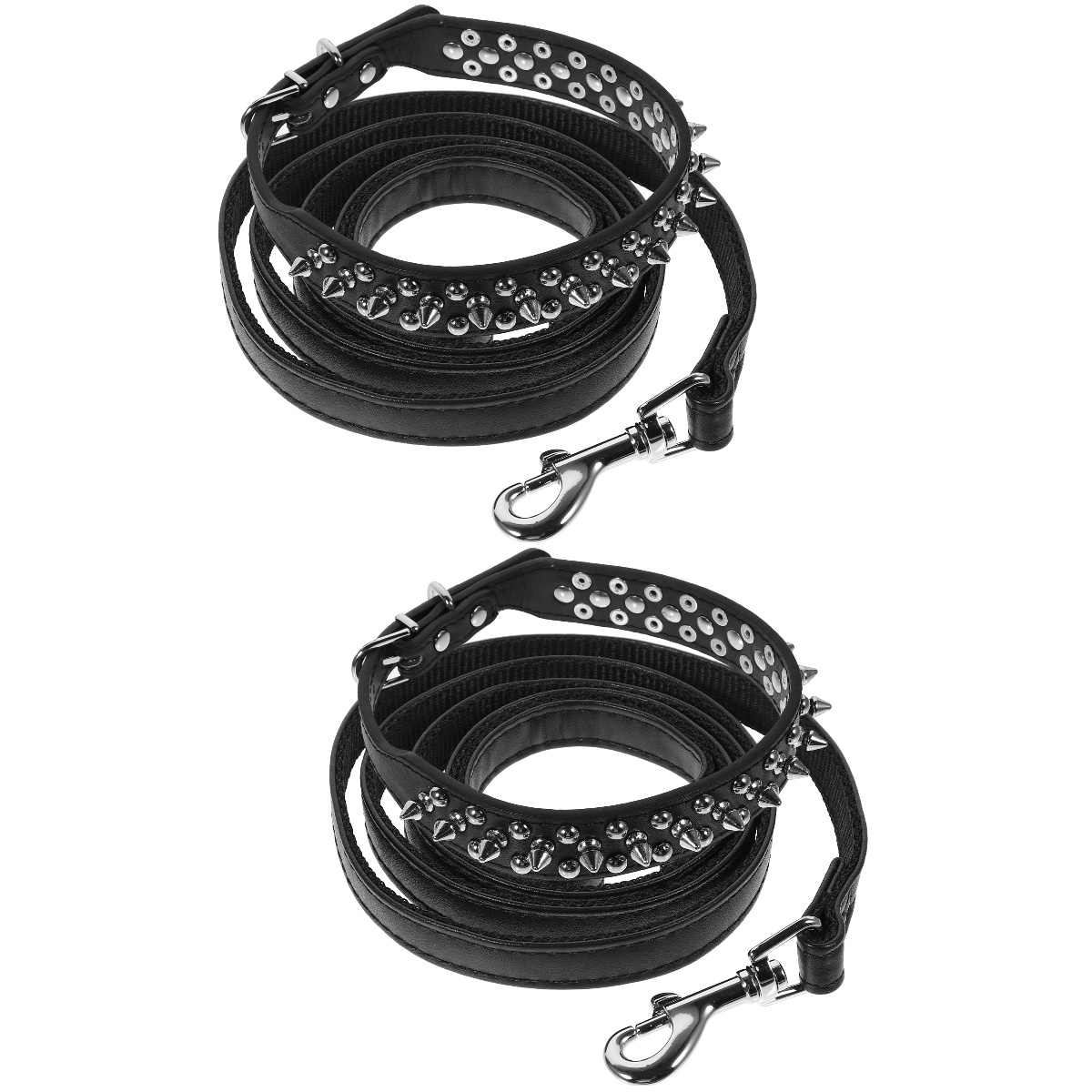 2 Sets Pet Collar Spiked Rivet Small Dog Chain Collars Puppy Neck Decor