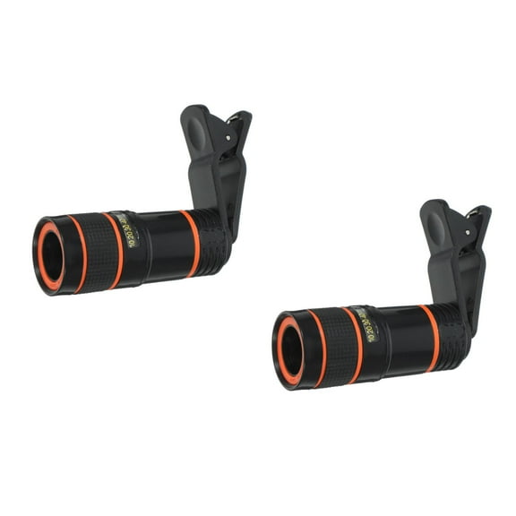 2 Sets Phone Lens Digital Camera Smartphone Telescope Black