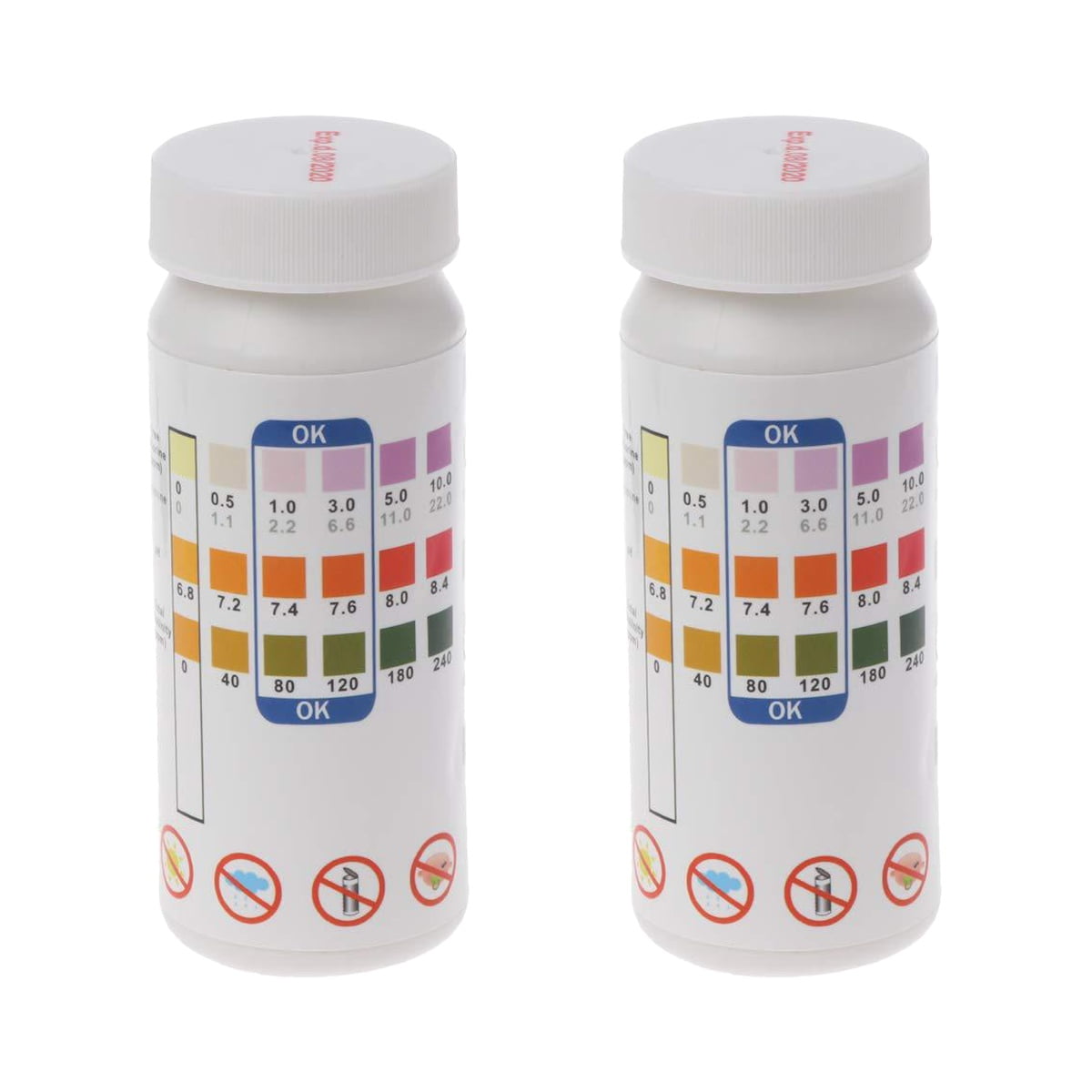 2 Sets Phosphate Test Strips Swimming Pool Water Aquarium Testing Kit Chlorine Spa White
