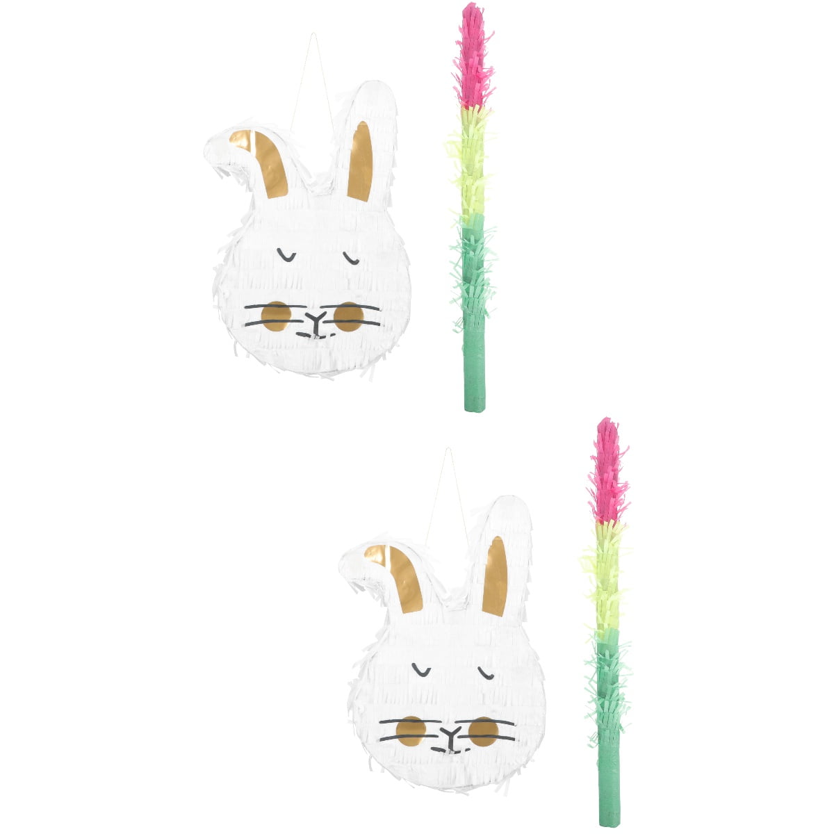 2 Sets Piata Fun Rabbit Pinata Easter Home Decoration Child 35x24cm