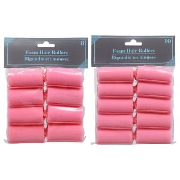 2 Sets Pink Foam Hair Rollers 8 10 ct per pack