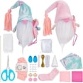 thumbnail image 1 of 2 Sets Pink Gnome Plush Kit Stuffed Gnomes Kit Summer Flamingo Doll Making Kit Doll Kit Stuffed Dwarf Making Kit for Beginners Sewing Doll Kit with Colorful Lemon Decorations, 1 of 7