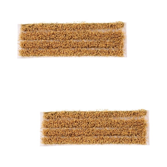 CRILSTYLEO Plastic Static Grass Strips for Sand Table Model Scenery, Realistic Golden Color, 2 Sets, 6.68 x 2.16 x 0.59 inches