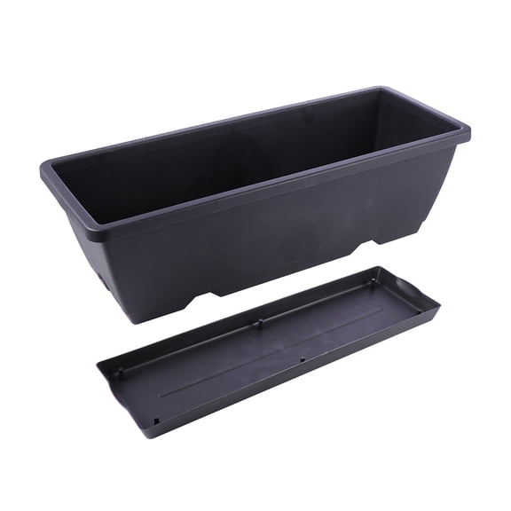 2 Sets Long Garden Planter Plant Pot Plastic Flower Planter Flower Container