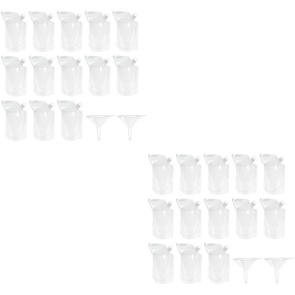 2 Sets Plastic Liquor Bag Liquid Spout Bag Soybean Milk Bag Clear Beer Pouch for Shop