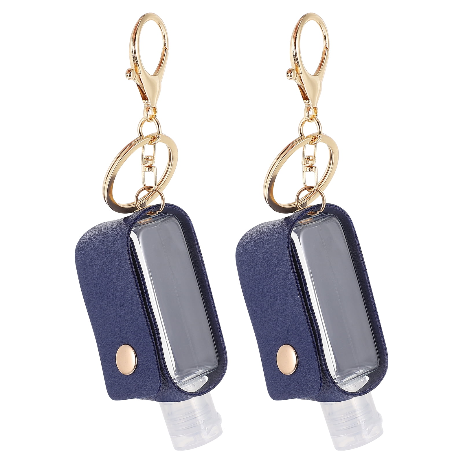 Suobstales 3-teiliges Travel Bottle Keychain Set – Mit Lippenstift- & Desinfektionshalter