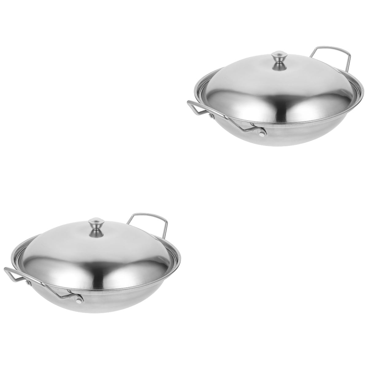 2 Sets Pot Stove Pot with Lid Griddle Cooking Pan Non Stick Woks
