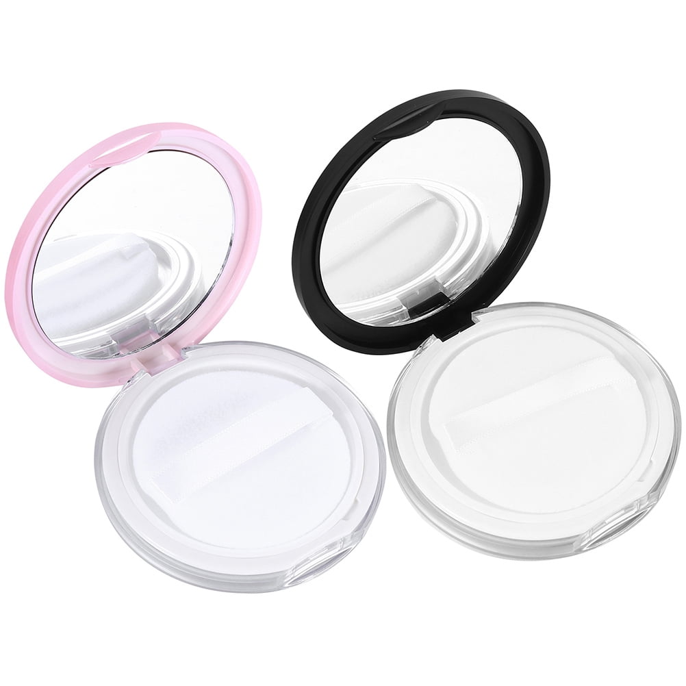 2 Sets Powder Puff Storage Boxes Powder Puff Boxes With Powder Puff Loose Powder Packing Box