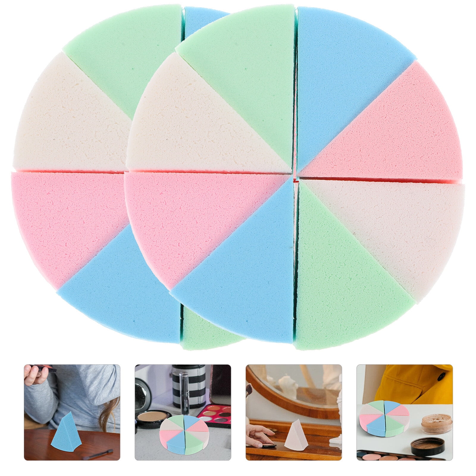 2 Sets Professional Beauty Makeup Sponge Wedge Makeup Sponges Cosmetic Puffs Sponges