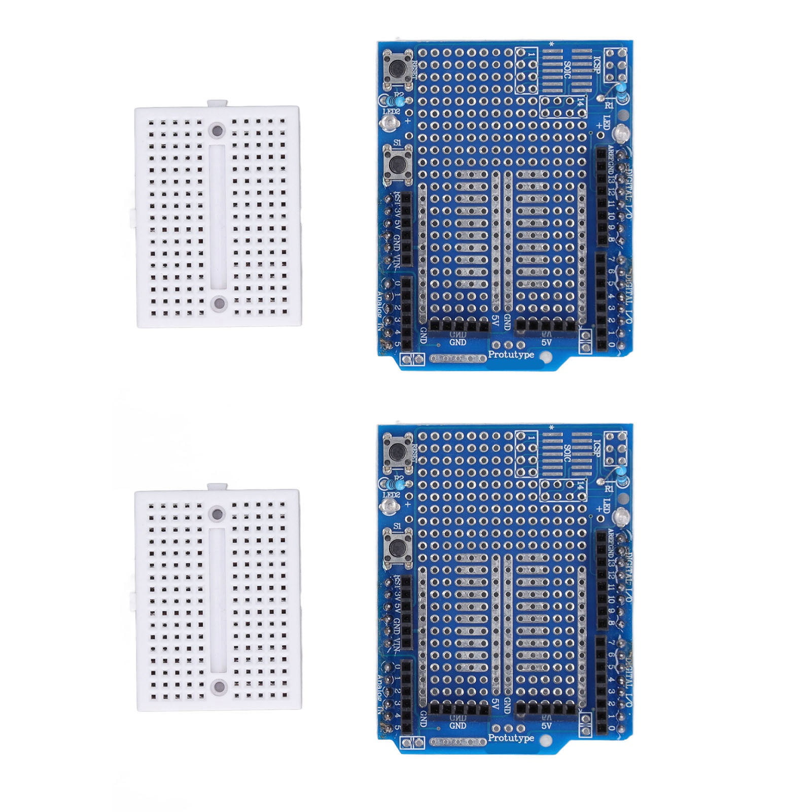 2 Sets Prototype Expansion Board Mini Breadboard Prototyping
