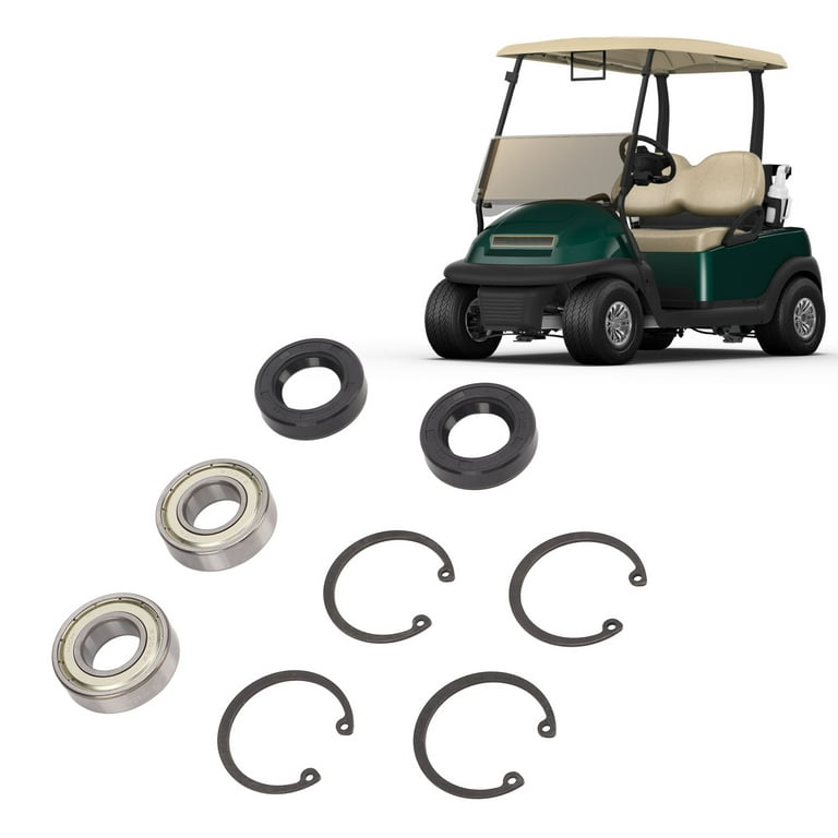 2 Sets Rear Axle Shaft Bearing Kit Replacement For EZGO Marathon Medalist  TXT Electric 1978-up, EZGO 2 Cycle Gas 1976-1994, MPT-Workhorse1988-2019