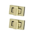 thumbnail image 1 of 2 Sets Rectangular Purses Twist Lock 32mm x 20mm Clutches Closures for DIY Bag Making, Brussed Brass, 1 of 4