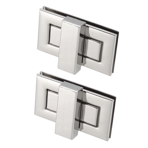2 Sets Rectangular Purses Twist Lock 52mm x 29mm Clutches Closures for DIY Bag Making, Silver