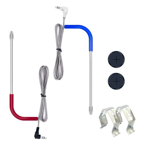 2 Sets of Replacement Grill Meat Temperature Probe Kit Compatible with Traeger Pellet Grills and Smoker (BAC431), 3.5 mm Plug and Play BBQ Meat Thermometer Sensor Probes for Treager Control Board