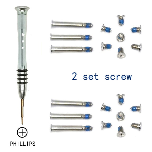 2 Sets Replacement Screws with Screwdriver for MacBook Pro 13" 15" 17" A1278 A1286 A1297 2009-2012, Unibody Bottom Case Cover Repair Tool Kit Notebook Laptop PC Computer Screw