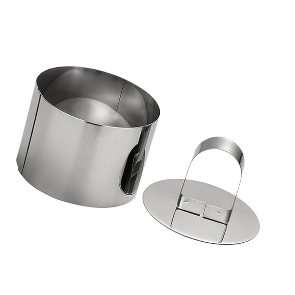 2 Sets Rice Sandwich Cooking Mold Rings Rice Press Mold 7*5CM Silver