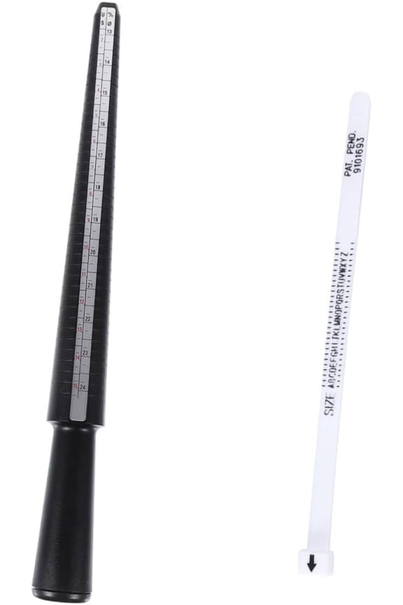 2 Sets Ring Measurement Rings Ring Size Gauge Ring Mandrel Finger Ring Sizer Major Miss Ring Ring