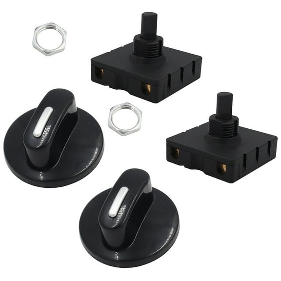 2 Sets 3-Speed Rotary Fan with Knobs, 3-Position & 4-Position Fan Control, ABS Material for Fans