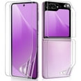 thumbnail image 1 of 2 Sets Screen Protector for Samsung Galaxy Z Flip 5, (2 Main Screen and 2 Front Screen) Premium Folding TPU Soft Protective Film, Full Coverage for Galaxy Z Flip5,HD Clear Scratch Resistant, 1 of 9