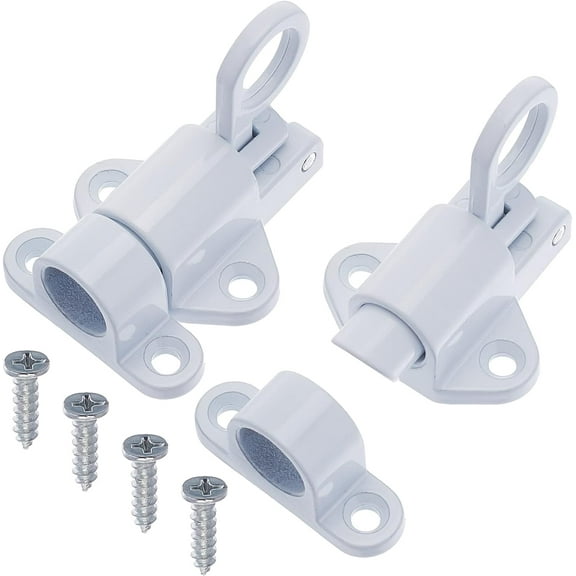 2 Sets Self-Closing Latch Aluminum Alloy Automatic Window Spring Latch Spring Loaded Latch Slide Lock Security Automatic Window Gate Slide Locks for DIY