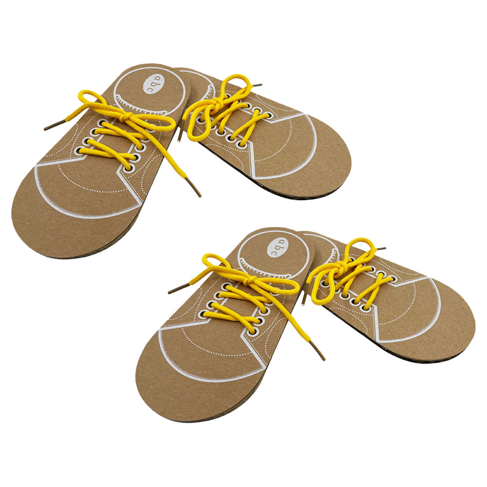 2 Sets Shoelace Toy Toys Shoelaces Wooden Threading Board Preschool