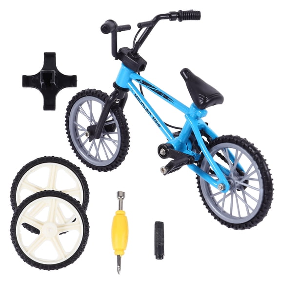 2 Sets Bike Toy Aluminum Alloy Model Desk Game for Kids and Adults, and Fun Desktop Finger Cycling
