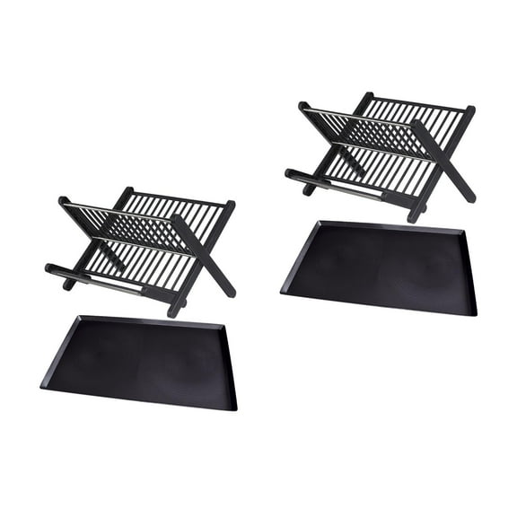 2 Sets Sink Colander Two Layers Dish Drainers Rack