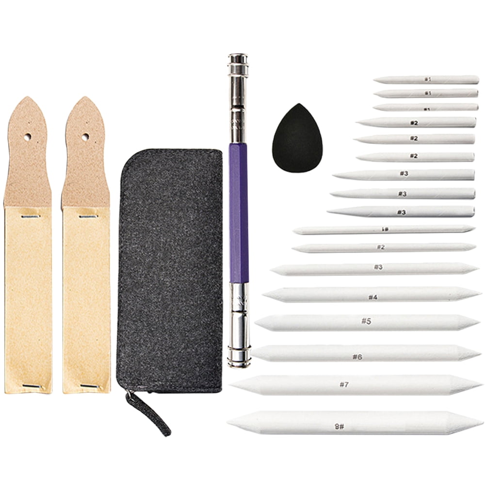 4pcs Artist Blending Sponge Pen Dual Tip Reusable Drawing Art Soft Oil Pastel Blending Tools Washable Sketch Rubbing Sponge Brush For Artist - View #8