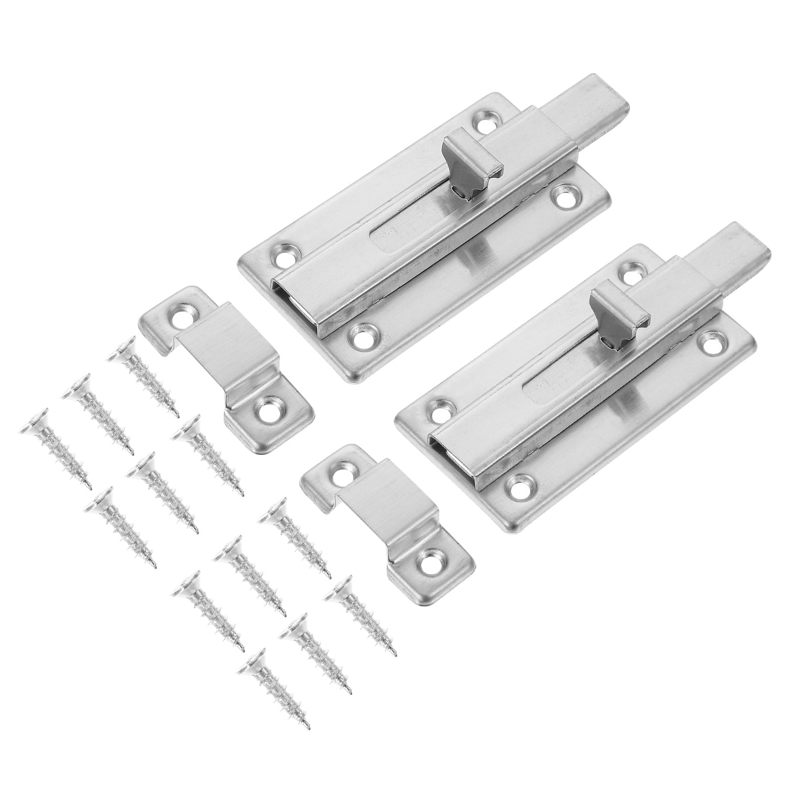 2 Sets Sliding Bolt Door Lock Locks Sling Latch Safety Latche Stainless