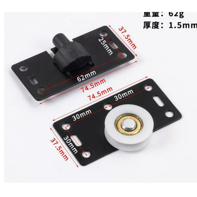 2 Sets Sliding Door Wheels Replacement Sliding Wheel For Wardrobe Closet Door Wheels