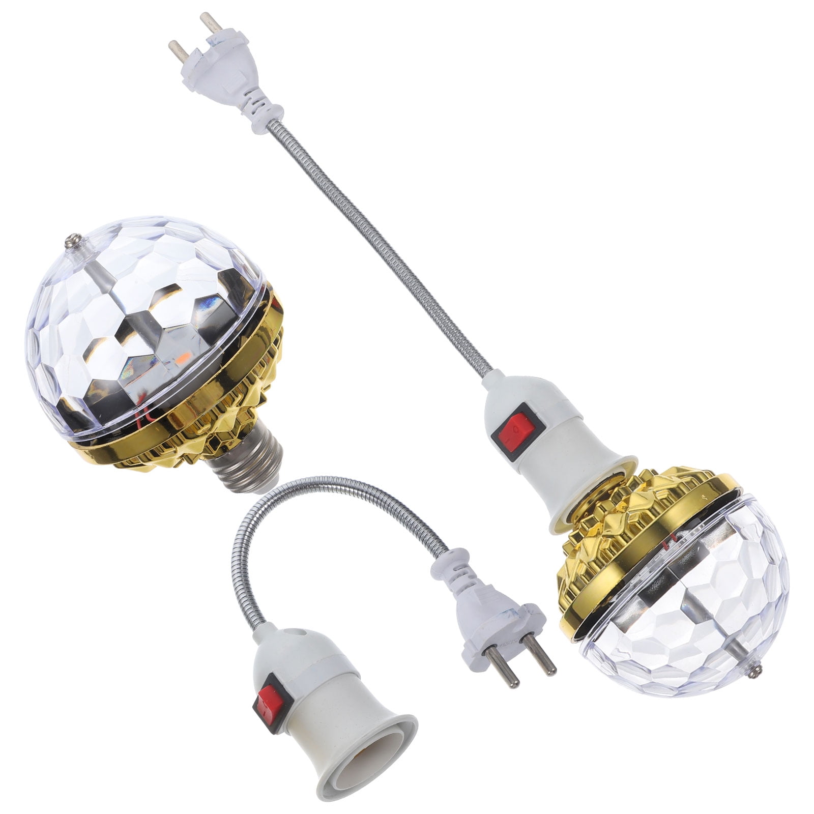 2 Sets Small Disco Ball Plug In Disco Light E27 Socket Ambient Light Eu