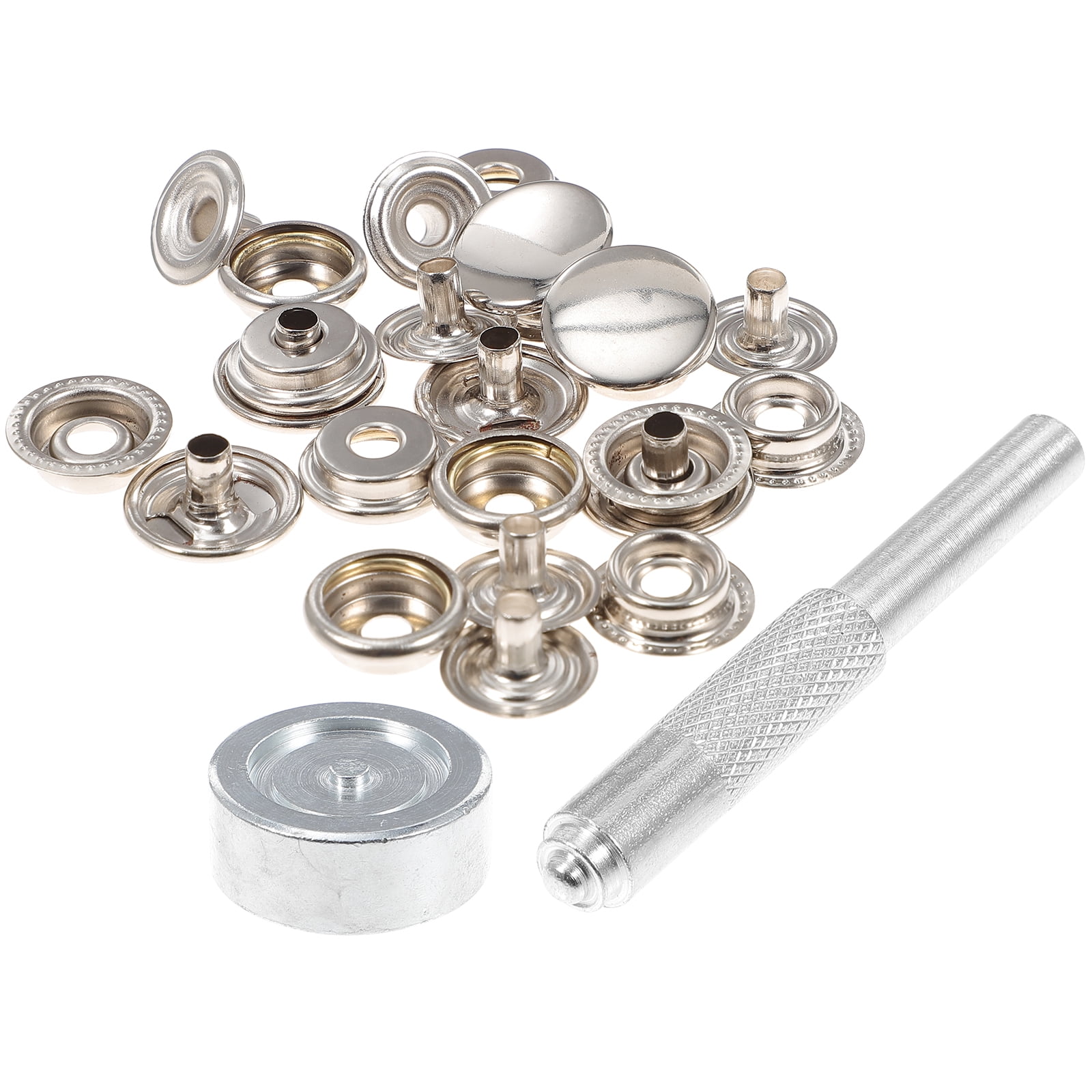 2 Sets Snap Fasteners Tool Kit Leather Snaps Grommet Snap Fastener and ...