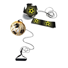 2 Sets Soccer Kick Trainer,Solo Football Practice Training Strong Rebound Elastic Band No Ball Picking Detachable Buckle for Team Training