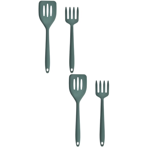 CIMAXIC Dark Green Wok ula, Non-Stick, Ergonomic, Space-Saving, for Kitchen 2Sets