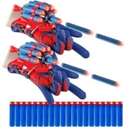 2 Sets Spider Web Shooters Cosplay Launcher Gloves with Wrist Toy Set Hero Webs Shooter for Kids