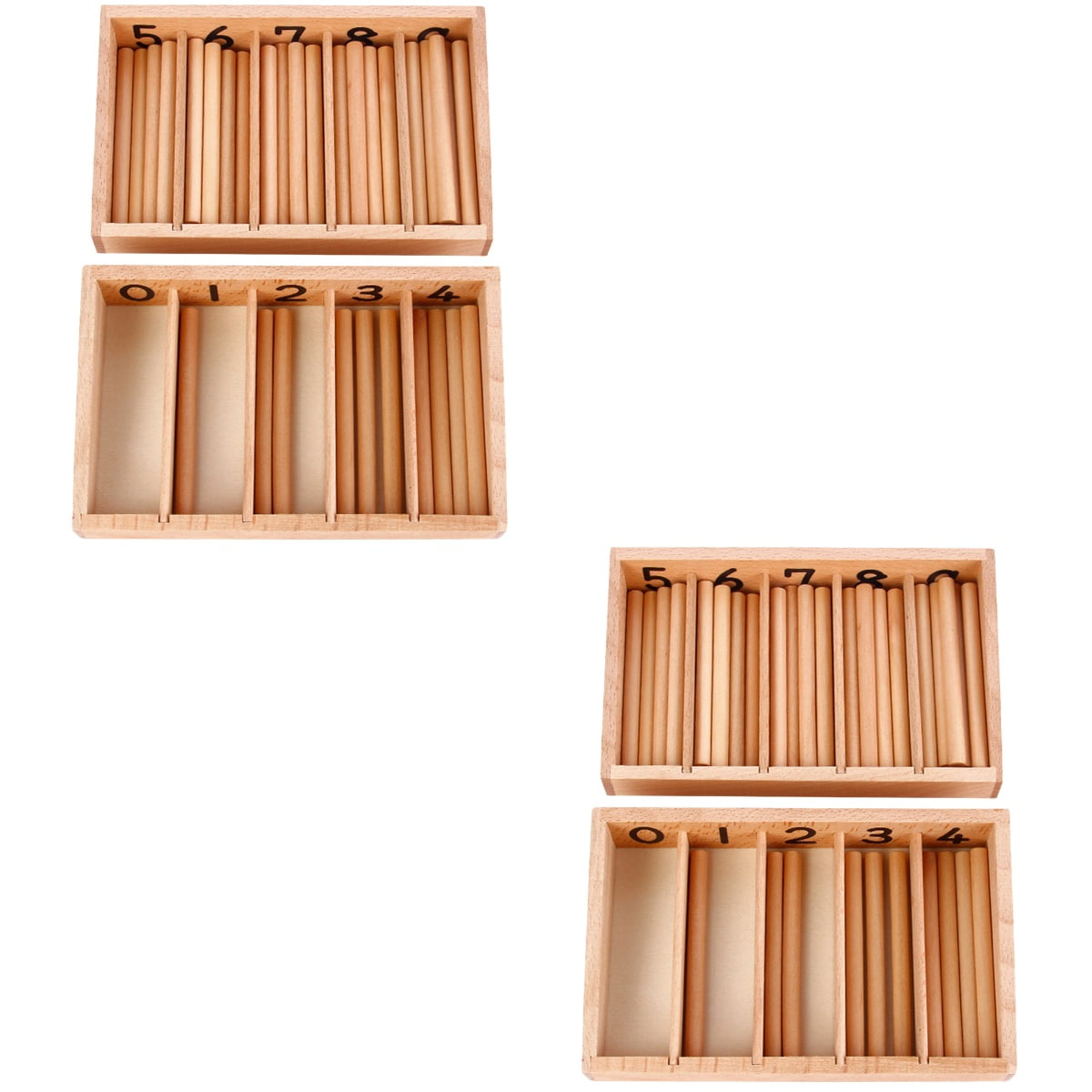 2 Sets Spindle Rod Box Family Pack Croquet Mallet Educational Playings ...