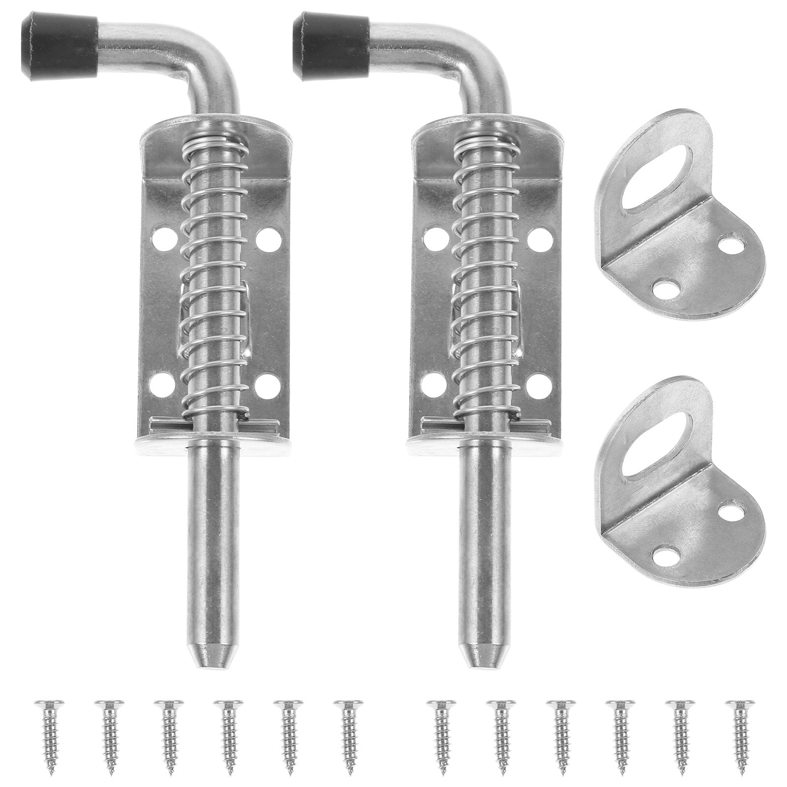 2 Sets Spring Latch Gate Latches Stainless Steel Barrel Bolt Thickened