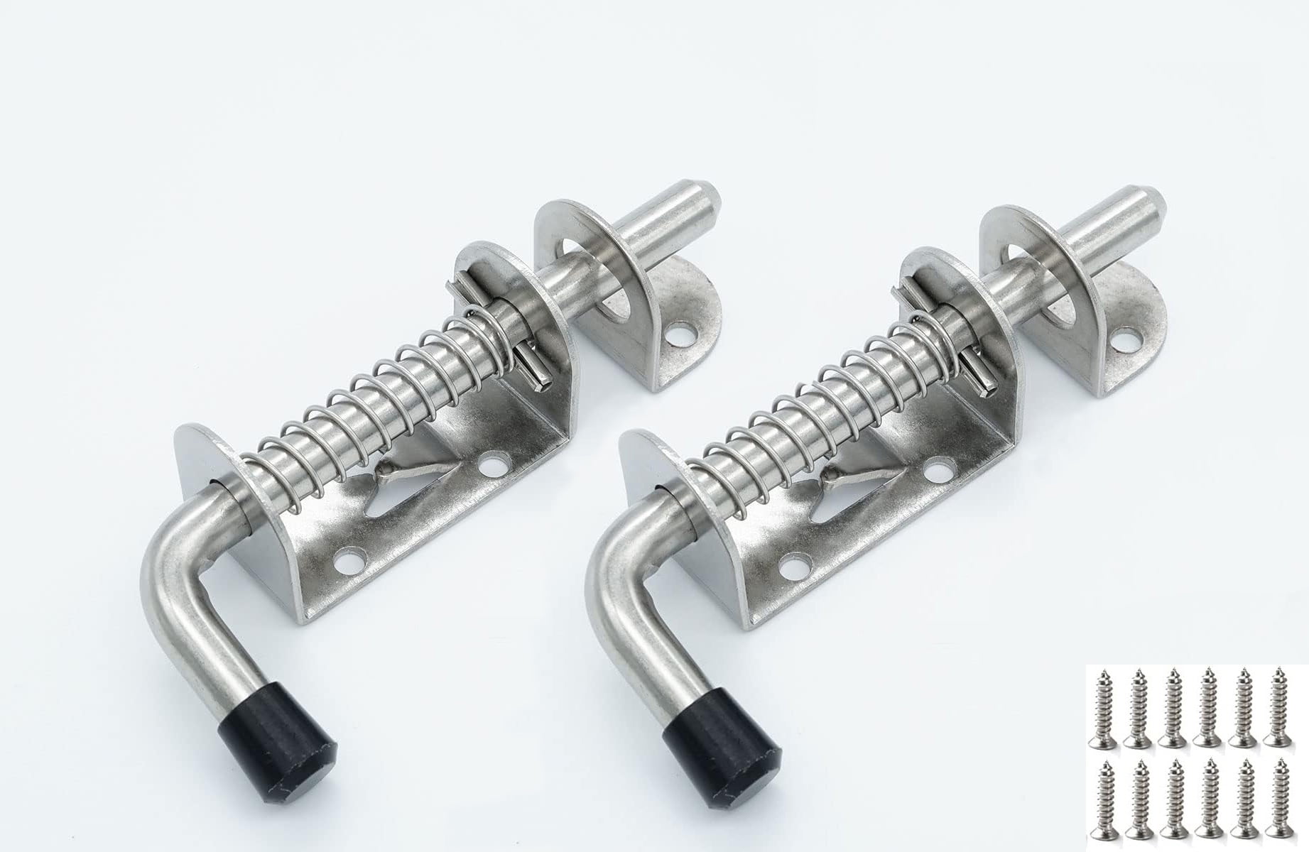 2 Sets Spring Latch Gate Latches Stainless Steel Barrel Bolt Thickened