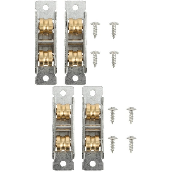 2 Sets  Stainless Steel Door Window Rollers 88 Type Window Silent Pulley with Screws