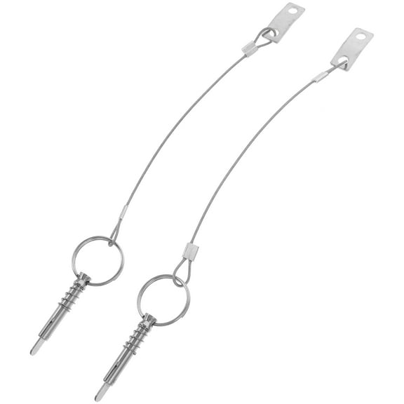 CIMAXIC 2Sets Boat Canopy Stainless Steel Release Pins with Lanyard and Fasteners