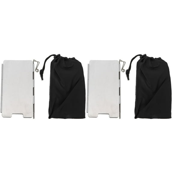 2 Sets Stove Windshield Windscreen Camping Folding
