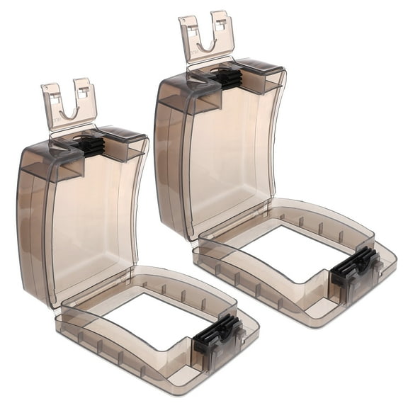 2 Sets Clear Switch Socket Cover Splash-proof Covers Transparent