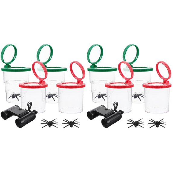 2 Sets Telescope Teleidoscope Butterfly Cage Critter Keeper Science Nature Exploration Tools Insect Cage Insect Trap Set of 10 Pieces Medium Magnifier Abs Child