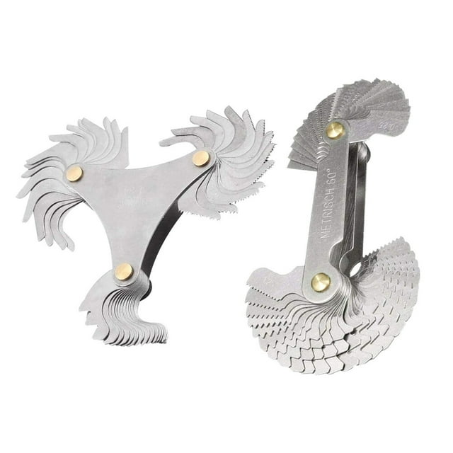 2 Sets Thread Pitch Gauge Screw Pitch Cutting Gauge Pitch Measuring Tool