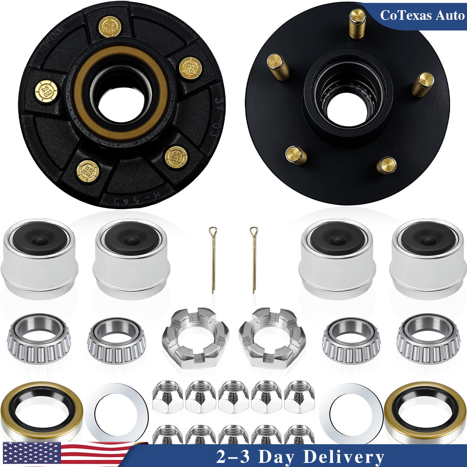 1 Sets Trailer Hub Kit 5 Bolt 4.5, Trailer Axle Kit For 2000 Lb 5 - View #12