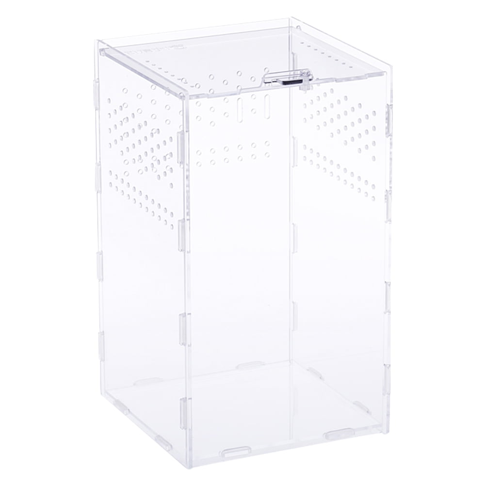 2 Sets Transparent Feeding Box Cricket Keeper Reptiles Animal Tank