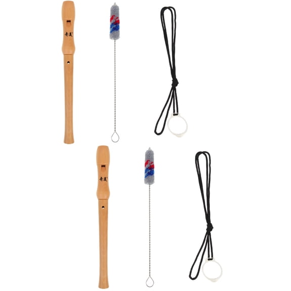 2 Sets Treble Clarionet Alto Recorder Instrument Whistle Audio Instruments Child