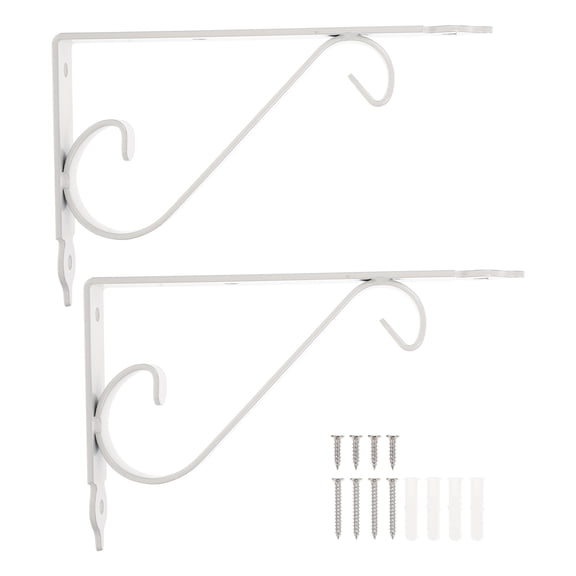 2 Sets Unit Pallet Bracket Black Shelf Brackets 20X12.6cm