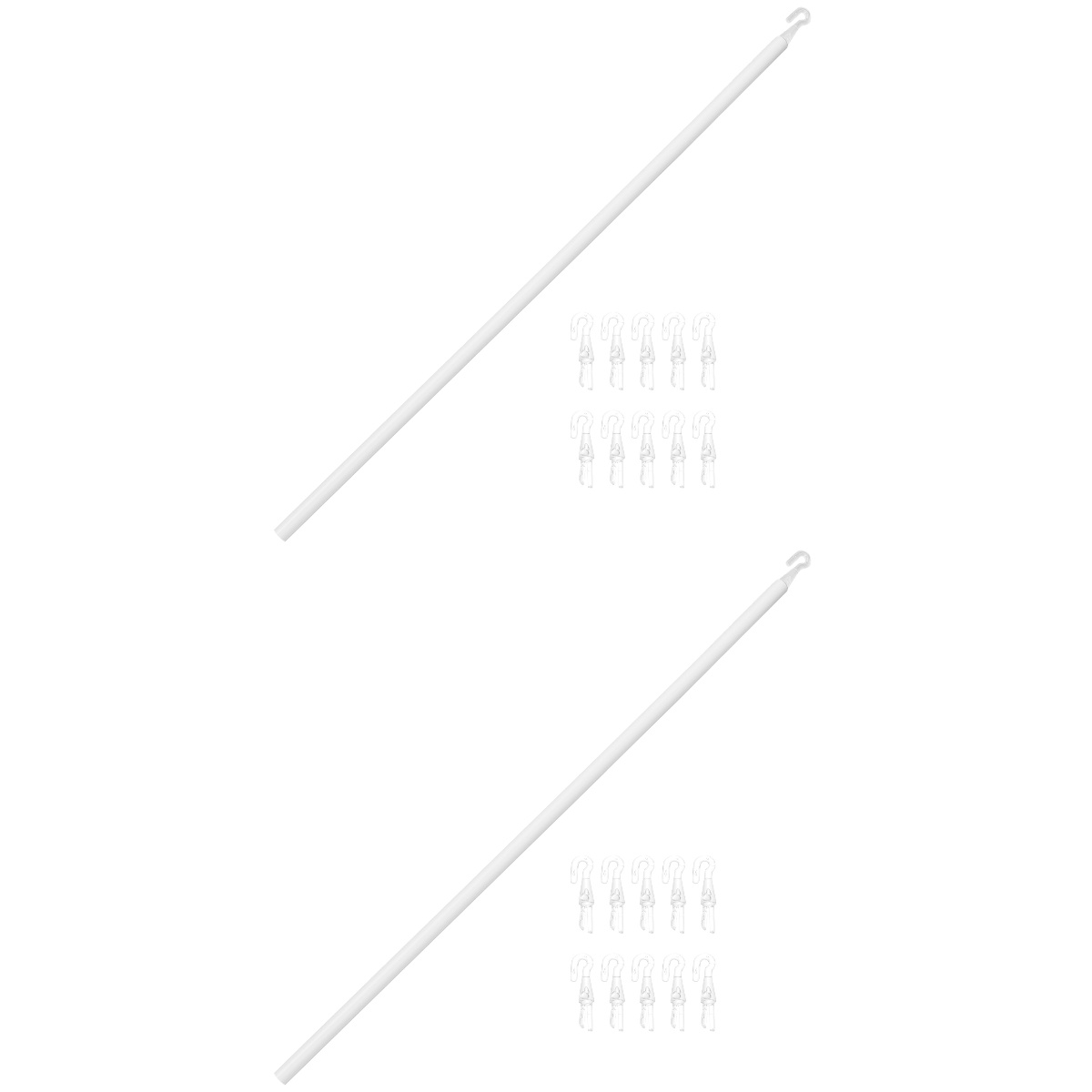 2 Sets Blind Rod Curtain Rod Drapery Pull Rod Drapery Rods