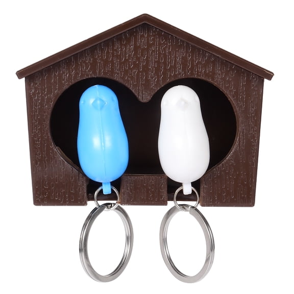 2 Sets Wall Mount Keychain Holder Hooks Decorative Birdhouse Hanging